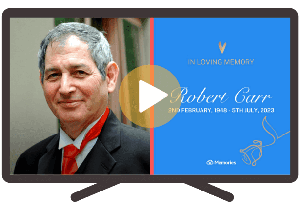 Video Tribute Builder interface showing video editing tools